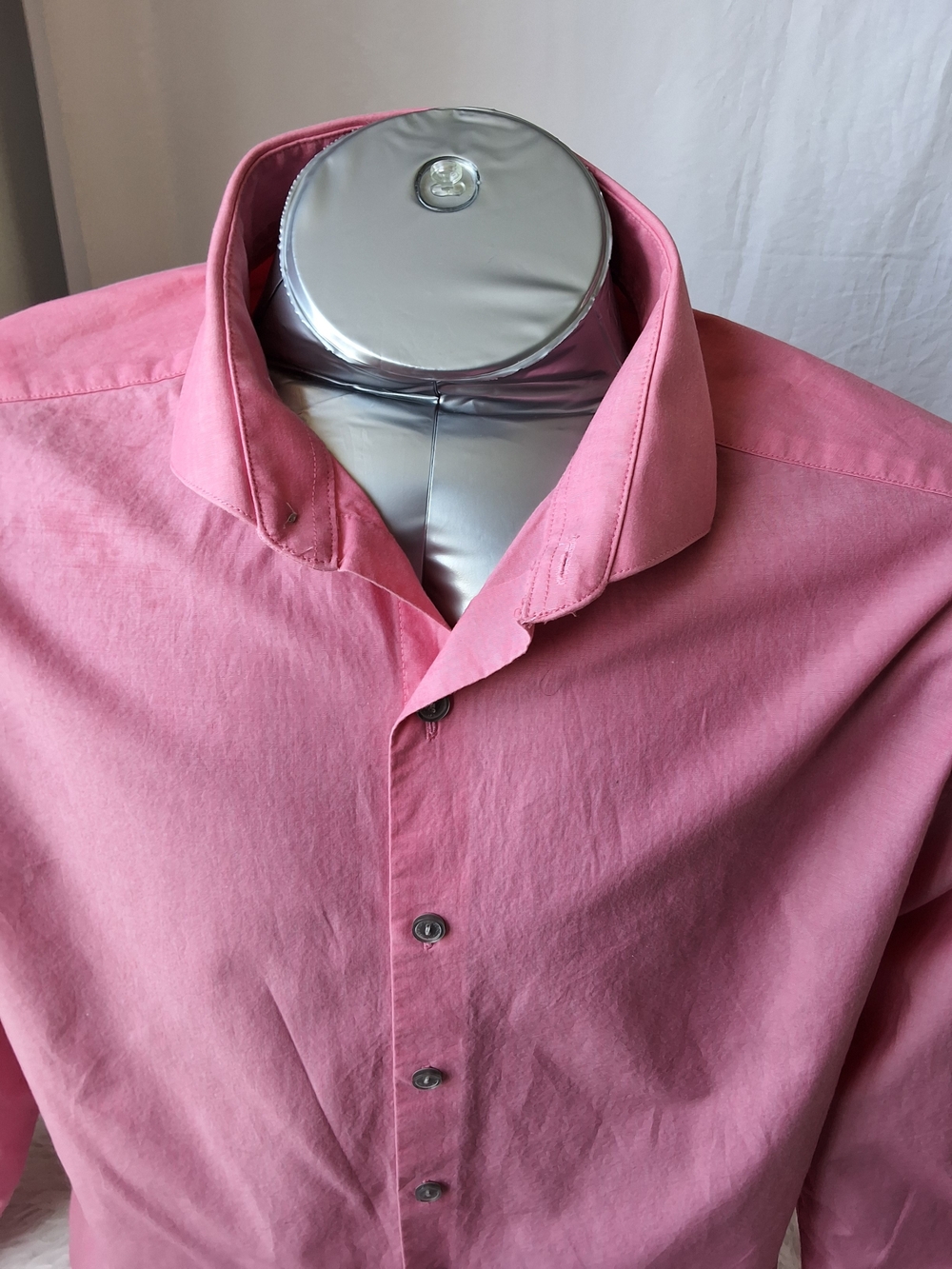 Kenneth Cole Slim Fit Dress Shirt – Men’s Pink Button Down Long Sleeve - Picture 3 of 8